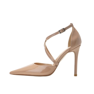 2025新品百搭尖头中空高跟鞋女细跟性感显瘦单鞋交叉带包头凉鞋女