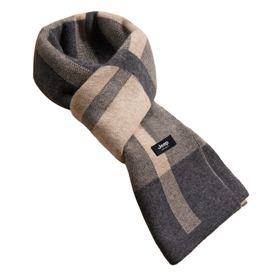 jeep吉普保暖加厚围巾男士礼盒装