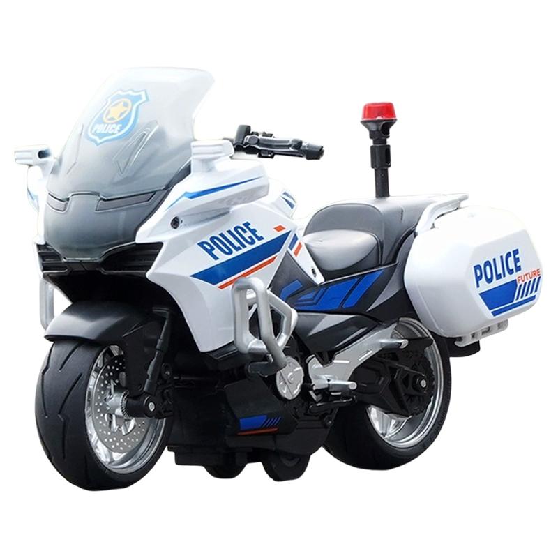 合金回力警察摩托车玩具模型男孩