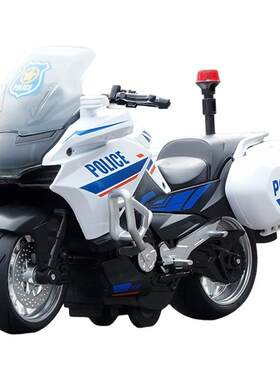 大号合金警察摩托车玩具男孩