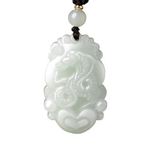 天然和田玉十二生肖吊坠属马本命年挂件玉石玉坠玉佩白玉项链礼物