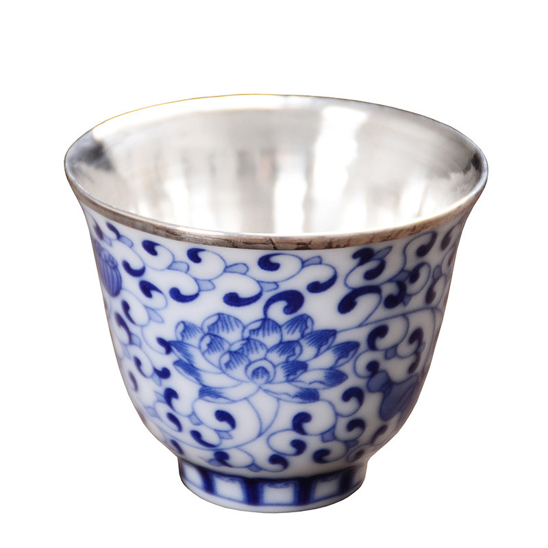 爱赏青花瓷包银杯999纯银