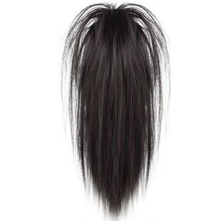 瀑布半扎马尾假发女辣妹喷泉高颅顶抓夹长直发增发量蓬松网红辫子