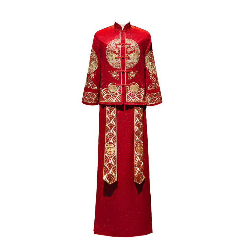 大码男士秀禾服中式新郎服男装