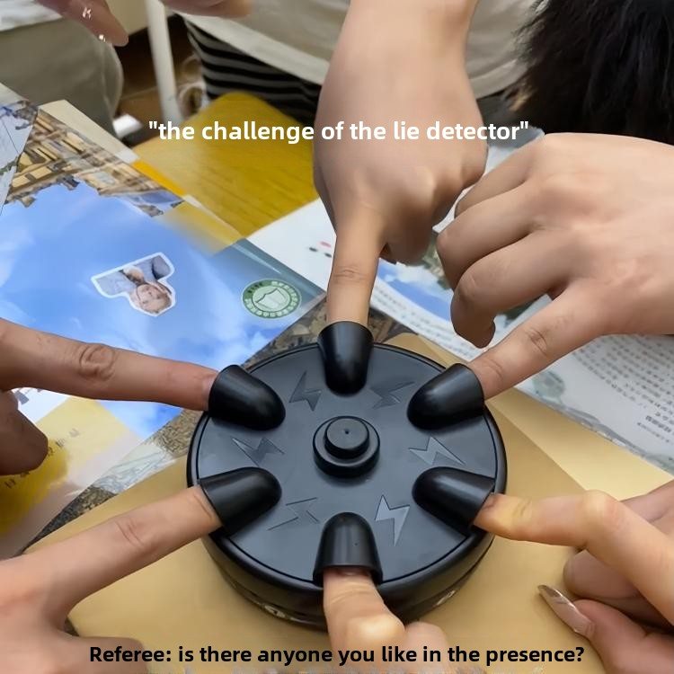 手指测谎仪玩具真心话大冒险聚会游戏道具迷你电击轮盘整人恶搞