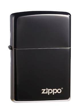 zippo打火机经典商务风黑冰商标
