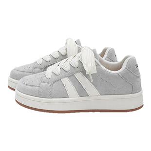 环球厚底女鞋时尚休闲板鞋女款2025新款秋季爆款轻便学生运动鞋子