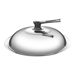 不锈钢通用锅盖家用炒菜锅盖子32cm34cm炒锅锅盖透明锅盖玻璃盖