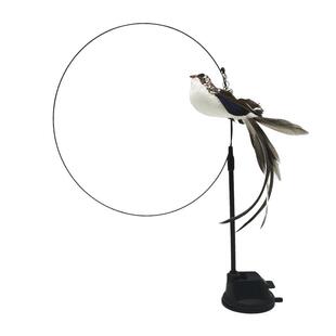 猫玩具吸盘逗猫棒猫咪自嗨解闷玩具长杆带铃铛羽毛替换头逗猫神器