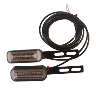 12V-48v-60v电动车摩托车加装转向灯流水闪光led高亮直支架转向灯