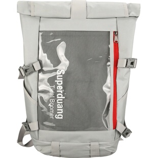 嘻哈潮牌国潮透明双肩包街头潮流学生书包大容量旅行背包男女时尚