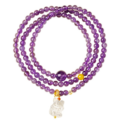 宫里上新天然正品紫水晶手链