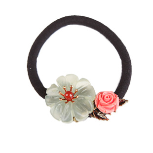 凤仪（饰品）发圈头绳小清新森女系马尾皮套岫玉头饰民族风发饰