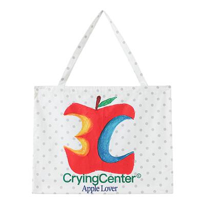 CryingCenter 3C苹果波点格纹帆布袋单肩包 哭喊中心