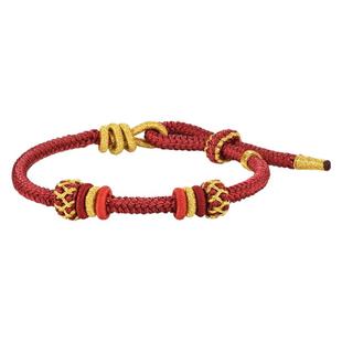 周生生diy转运珠串珠手绳纤维绳手链3mm细绳配绳情侣彩色手串绳子