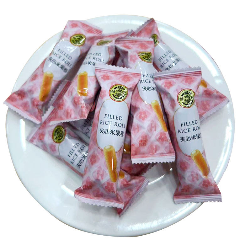 徐福记樱为有你咸香芝士味夹心米果卷散装膨化休闲办公小零食喜糖