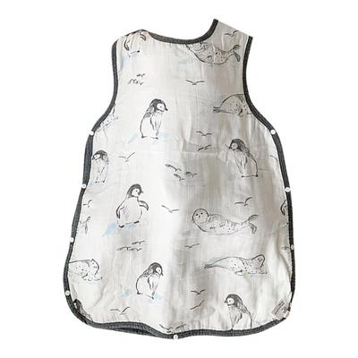 纱布春秋款竹棉材质无袖背心睡袋