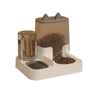 自动喂食器猫碗狗碗猫食盆猫咪猫粮饮喂水一体猫盆宠物双碗大容量