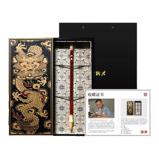 赋比兴 国家非遗 佘征军 幽隐高级小楷毛笔套装宋锦礼盒 专业级高档纯狼毫小楷毛笔书法专用专业款作品宣笔