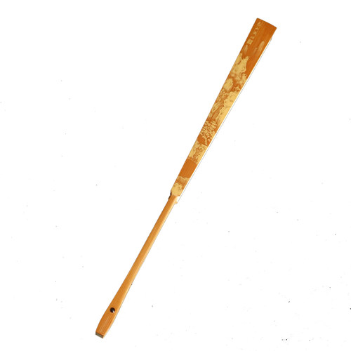 名家李仁钢纯手工留青雕刻山水老玉竹扇子文玩竹雕扇骨95寸竹折扇