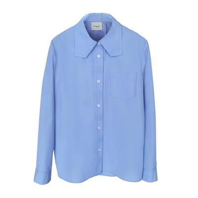 小景家同款方领防皱百搭衬衣