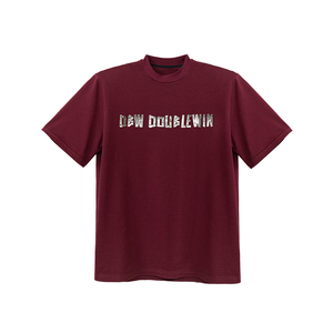 DBW Doublewin圆领短袖t恤男生夏小众设计师重磅美式宽松垫肩上衣