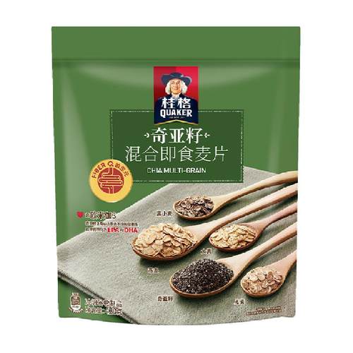 桂格即食奇亚籽混合麦片尝鲜装早餐冲饮免煮高纤饱腹健身搭配