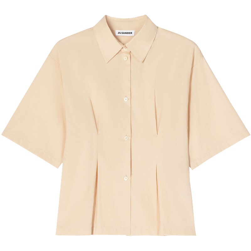 【秋冬新品】JIL SANDER 新品女士棉质短袖衬衫