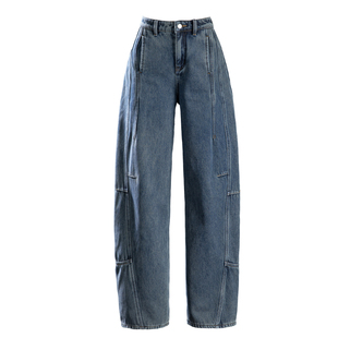 巨好看的牛仔裤加绒弯刀裤女2025新款冬季加厚女裤显瘦阔腿镰刀裤