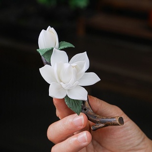 创意手工陶瓷香插摆件线香陶瓷多底座艺术家居插场景茉莉办公香