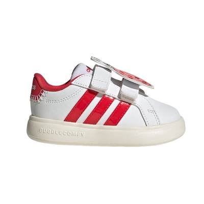 adidas阿迪达斯新年款休闲魔术贴运动鞋小白鞋春男婴童鞋 KJ8652