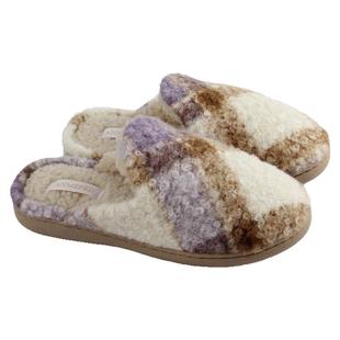 出口新品秋冬天格子毛绒橡胶厚底居家防滑保暖百搭时尚室内棉拖鞋