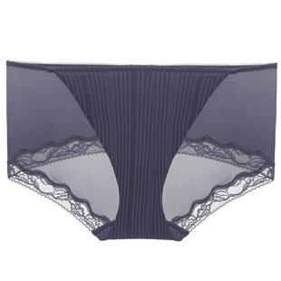 爱慕内裤女性感蕾丝柔软贴肤裸感轻薄款透气中腰平角裤