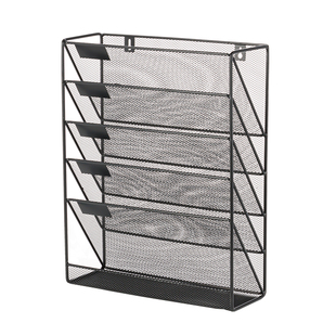 壁挂式收纳架桌面资料架金属多功能置物架墙上多层报刊架杂志架子