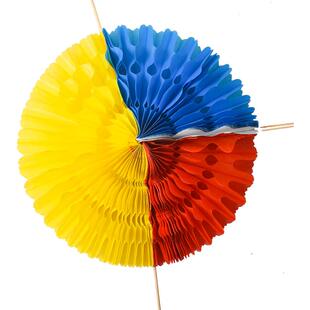 手翻花学校大型团体操运动会开幕式合唱道具舞蹈翻花道具变色扇子