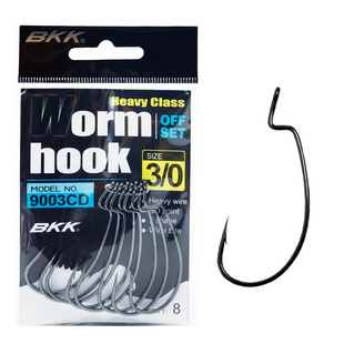 BKK曲柄钩9003CD宽腹窄腹细条路亚软饵倒钓软虫加强鳜鱼钩鲈鱼钩