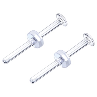 养耳洞无铅玻璃耳钉女耳棒透明隐形鼻钉唇钉耳骨钉学生耳环男免摘