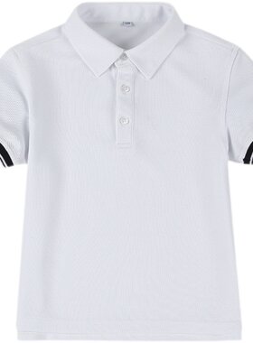 polo衫小学生纯色翻领校服t恤