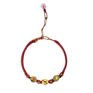 【杭州灵隐】2026马本命年三合生肖红绳手链编织手绳属鼠牛兔礼物