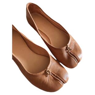 【花边女】真皮平底tabi分趾鞋女款 猪蹄平跟芭蕾单鞋 羊皮女鞋