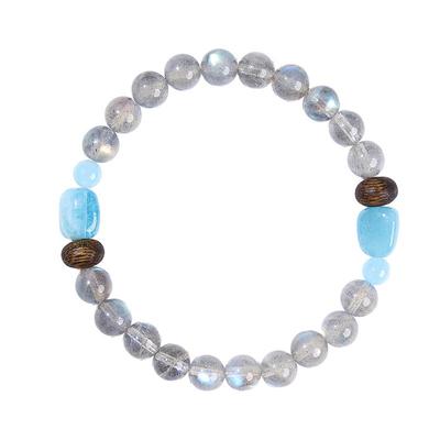 三坛星石【湖境】灰月光情侣手串