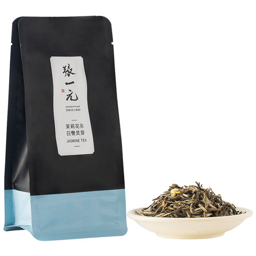 张一元茉莉花茶叶白雪灵芽春新口粮茶浓香型伴手礼品特种50g袋装