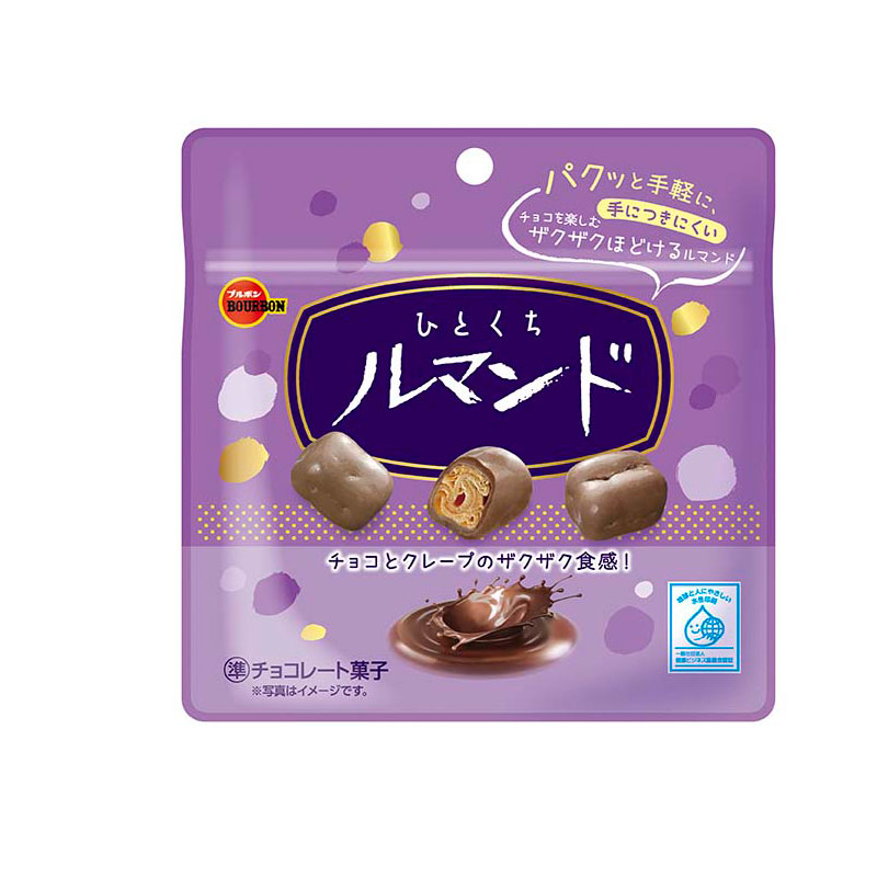 日本波路梦千层巧克力酥脆饼干粒夹心可丽饼进口零食生日礼物袋装