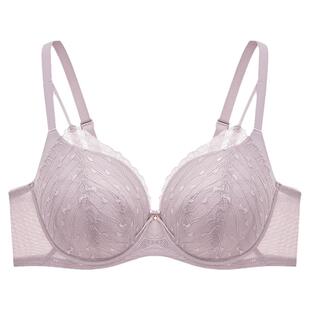 软钢圈|曼妮芬舒适大胸显小文胸轻薄性感蕾丝内衣大杯大码胸罩