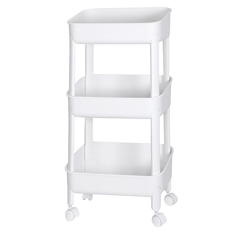 清清美推车置物架多层家用厨房卧室落地收纳架零食储物架大容量