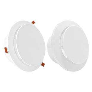 ABS圆盘新风出风口旋转可调卡簧扣式新风系统排风口换气 通风