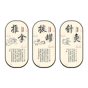 中医养生馆墙面装饰画美容院推拿足疗背景墙按摩楼梯氛围布置挂画