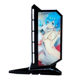 彩图定制竖装显卡支架主板同步千斤顶RGB动漫机箱光污染支撑托架