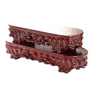 实木根雕底座椭圆形木托可挖槽花盆景瓶奇石玉石头工艺品摆件托架