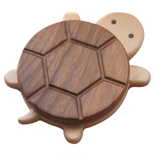 创意可爱造型黑胡桃实木小乌龟隔热垫水壶茶杯垫餐具防烫桌摆件